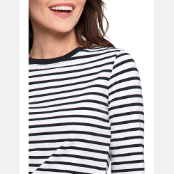 BLUZKA damska w PASKI BAWEŁNIANA, długi rękaw MORAJ